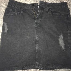 Mossimo Distressed Mini Jean Skirt